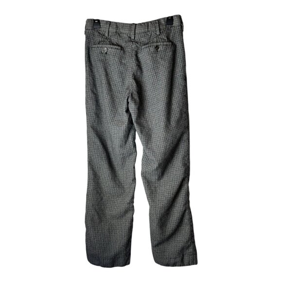 Marni Pants Women 12 Gray Black Check‎ Virgin Wool Straight Leg Trousers Luxury - Picture 2 of 11